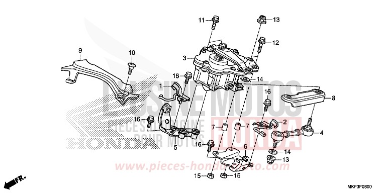 AMORTIS. DIRECTION de CBR1000RR SP SP1 SP2 GRAND PRIX RED (R380X) 2018